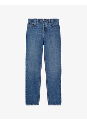 Regular-fit straight-cut denim jeans