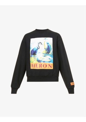 Halftone Heron graphic-print cotton sweatshirt