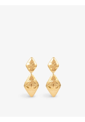Pre-loved Chanel yellow gold-plated clip-on earrings