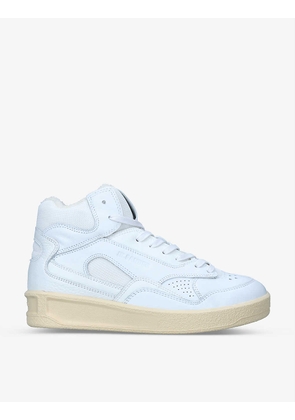 Basket high-top leather trainers