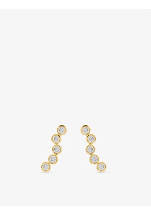 Lu 18ct yellow gold-plated brass earrings