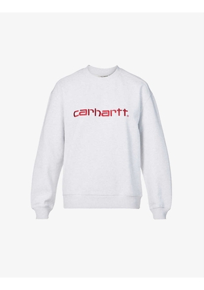 Logo-embroidered cotton sweatshirt