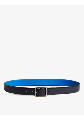 Athlez centre-bar reversible leather belt