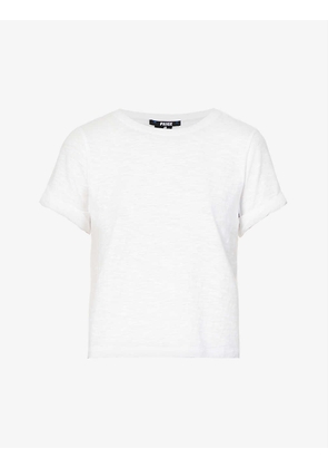 Deena scoop-neck cotton-blend T-shirt