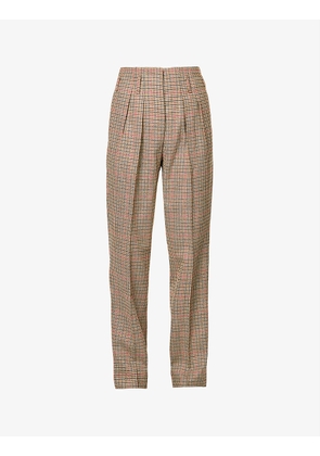 The Gastone tapered-leg high-rise wool trousers