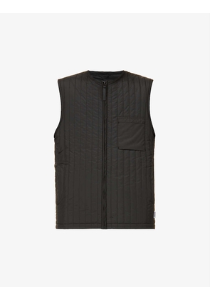 Quilted zip-up shell vest