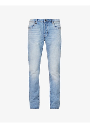 Lou tapered mid-rise stretch-cotton denim jeans