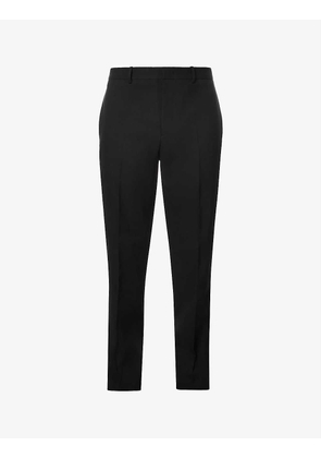 Mid-rise tapered-leg woven trousers