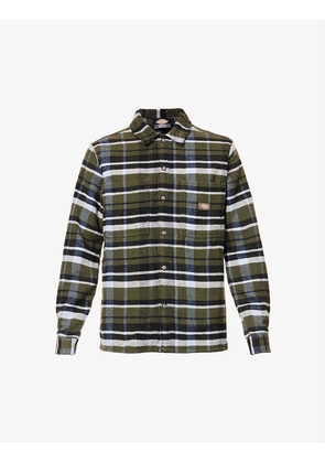 Coaling check-print relaxed-fit woven shirt