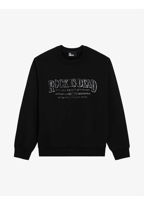 Rock Is Dead slogan cotton-jersey sweatshirt