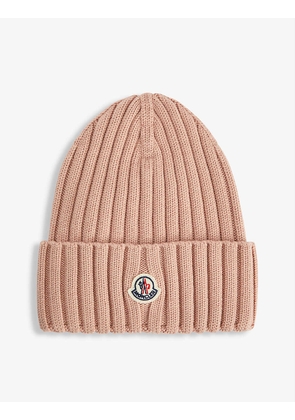 Logo-embroidered wool-blend hat