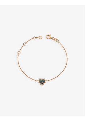 Selda Heart 14ct rose gold, 0.07ct brilliant-cut diamond and 0.01ct brilliant-cut white diamond bracelet