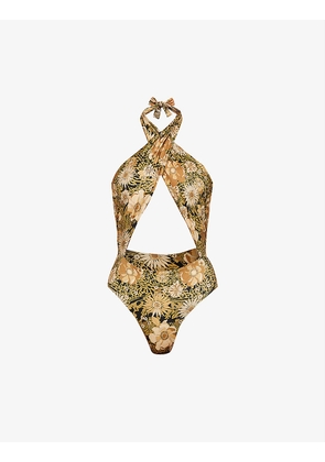 Beacons floral-print swimsuit