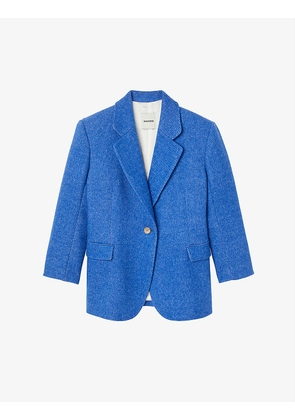 Oversized wool-blend blazer