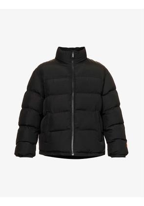 Funnel-neck relaxed-fit padded shell puffer jacket