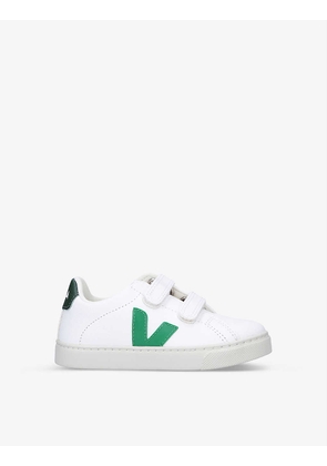 Esplar logo-embroidered leather low-top trainers 2-5 years