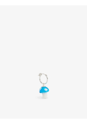 Shroom sterling-silver single hoop earring