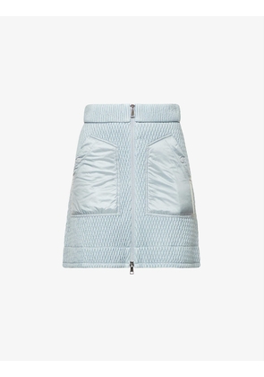 Mid-waist shell mini skirt