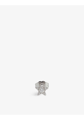 Star 18ct white-gold and 0.07ct diamond earring
