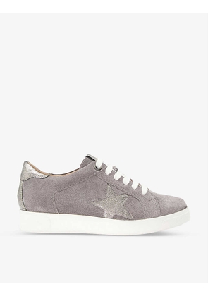 Eddris star-patch suede low-top trainers