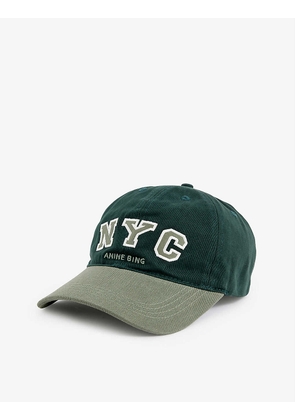 NYC-appliqué cotton baseball cap