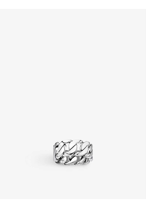 Links sterling-silver curb ring