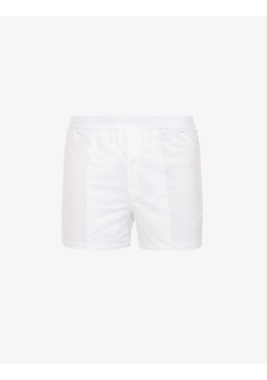 Buttoned-fly relaxed-fit stretch-jersey boxer shorts