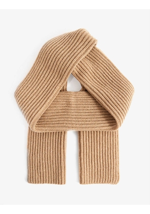 Ribbed recycled wool-blend scarf