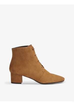 Lora lace-up suede ankle boots