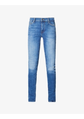 High Waist Skinny tapered high-rise stretch-denim jeans