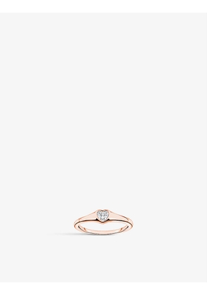 Heart 18ct rose gold-plated sterling-silver ring