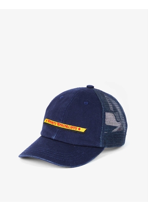 Brand-embroidered curved-brim cotton-canvas baseball cap