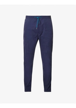 Elasticated-waist regular-fit cotton trousers