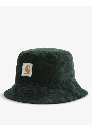 Brand-patch cotton-corduroy bucket hat
