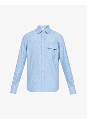 Fellini brand-embroidered regular-fit cotton-poplin shirt