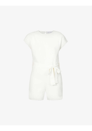 Gracie belted woven playsuit