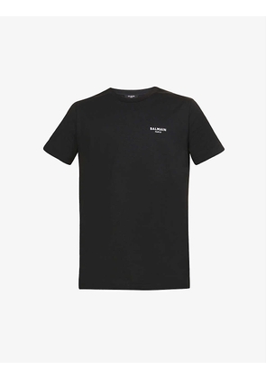 Flock brand-print cotton-jersey T-shirt