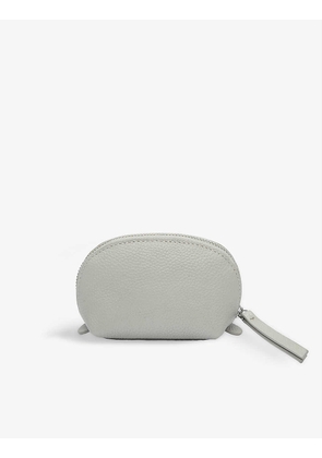 Mini grained-leather zip-up pouch
