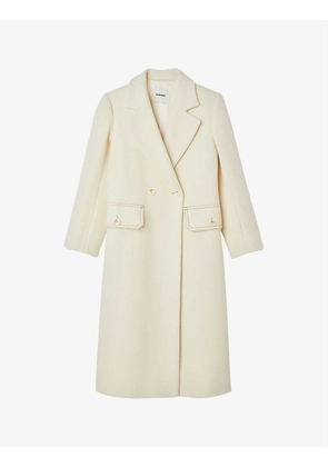 Derek wide-collar cotton-blend coat