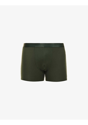 Mid-rise stretch-cotton boxer trunks