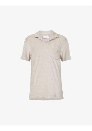 Strata buttonless cotton-terry polo shirt