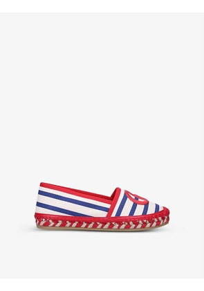 Striped logo-embroidered canvas espadrilles 4-8 years