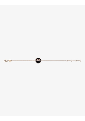 Jeux de Liens Harmony 18ct rose-gold, 0.06ct diamond and onyx bracelet