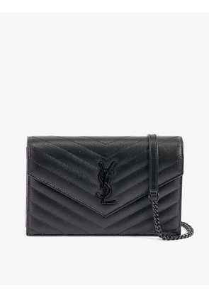 Envelope monogram leather wallet-on-chain