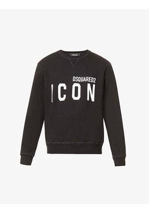 Icon logo-print cotton-jersey sweatshirt