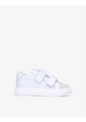 Double-strap leather low-top trainers 6 months-4 years