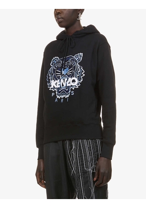 Icon tiger-print cotton-jersey hoody