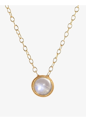 Sandy Leong Dot June birthstone recycled 18ct yellow gold and moonstone necklace