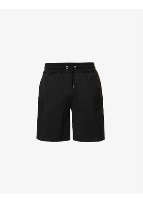 Logo-embroidered relaxed-fit cotton-jersey shorts