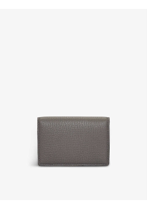 Ludlow press stud leather card wallet